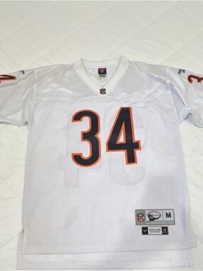 Reebok Chicago Bears Walter Payton #34 NFL Jersey White/Navy/Orange Size M